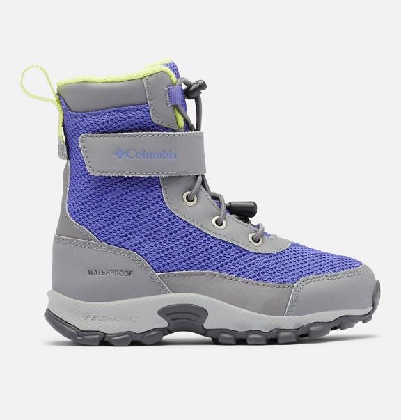 Columbia Omni-Heat Waterproof Boots Boys Purple Yellow USA (US1845261)